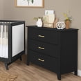 thumbnail image 3 of Dream On Me Universal 3 Drawers Chest Mid Century Modern In Black and Gold, Model #600-KG, 3 of 5