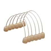 Dualoai 6 Pieces Croquet Hoops Arched Wickets with Wooden Base for Park Friends Game