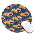 thumbnail image 2 of Disketp Burning Rugby Balls Small Mouse Pad 7.9x7.9 Inches,Washable Round Mousepad for Office Laptop Computer,Non-Slip Rubber Base Mouse Pads for Wireless Mouse, 2 of 8