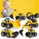 thumbnail image 4 of Bjxy Take-apart Construction Vehicles Excavators Truck Toy Diy Building Educational Gift Toys For Boys Girls, 4 of 5