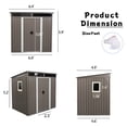 thumbnail image 2 of 6ft x 5ft Outdoor Metal Storage Shed With window Transparent plate W540S00011, 2 of 10