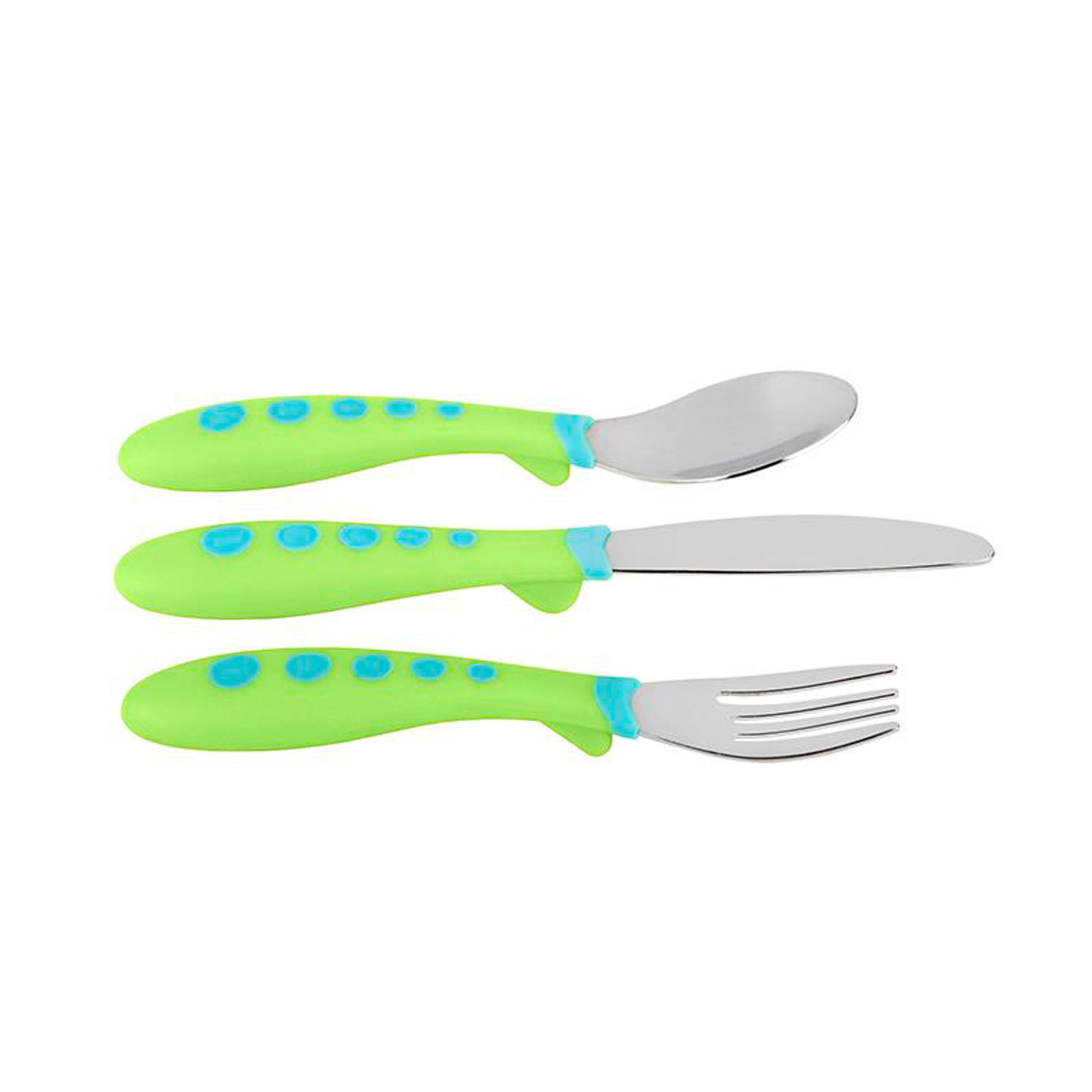 First Essentials by NUK™ Kiddy Cutlery® Knife, Fork and Spoon Set, 3-Pack - image 4 of 6