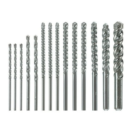 - Bosch Fast Spiral Multi Size in. Dia. x 6 L Carbide Tipped Rotary Drill Bit Straight Shank 14 pc.
