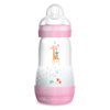 MAM Baby Bottles for Breastfed Babies, MAM Baby Bottles Anti-Colic, Girl, 9 Ounces, 1-Count