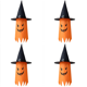 thumbnail image 1 of Fantasma Iluminado Con Sombreros Bruja Halloween Espeluznante () Amarillo, 1 of 4