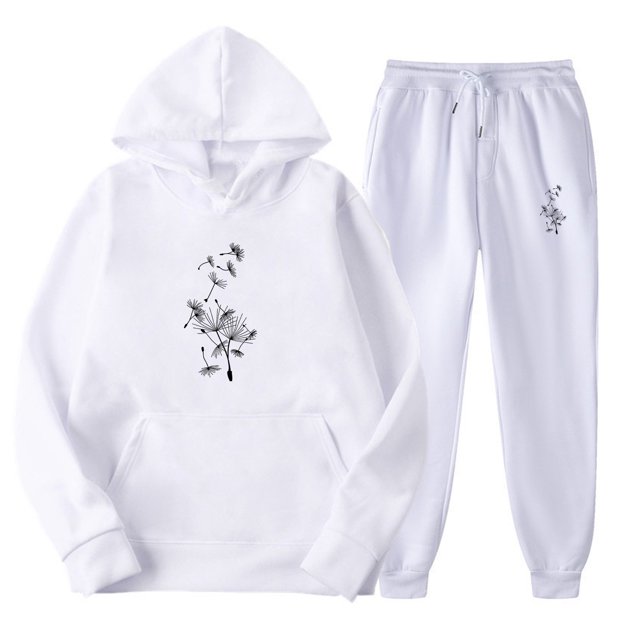 Aboser Womens 2 Piece Sweatsuit Set Casual Graphic Hoodie with Jogger Pants Workout Sets Comfy Solid Color Tracksuit Work Sweat Suits