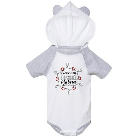 

Inktastic I Love My Stepsister Diabetes Awareness Gift Baby Boy or Baby Girl Bodysuit
