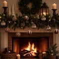thumbnail image 4 of Christmas Ornaments 6 Piece Set Flocked Multicolor Various Shapes for Christmas Tree Home Party Decoration, 4 of 9