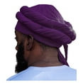 thumbnail image 2 of Purple African pre-tied Turban for Men, 2 of 3