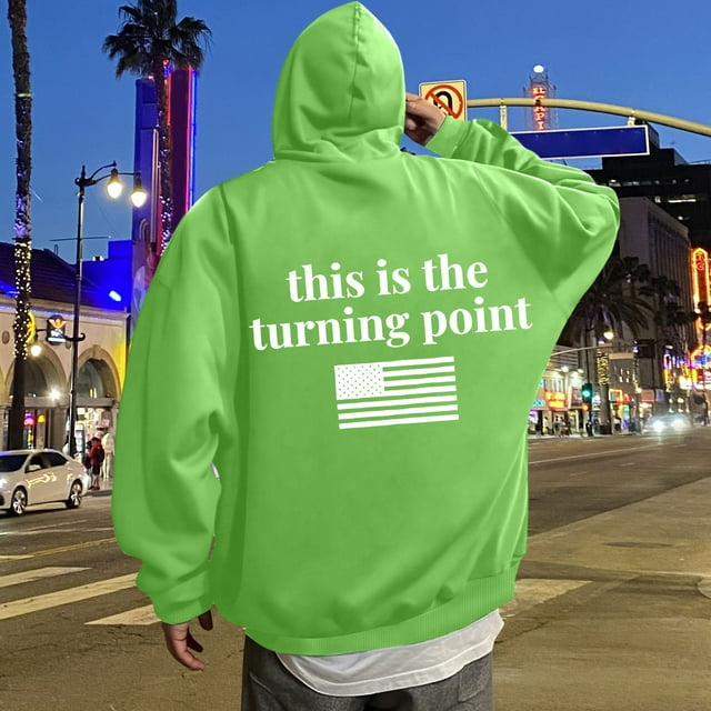 MHFRRA Sudadera con Capucha Gráfica con Diseño para Uso Informal Verde