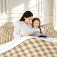thumbnail image 4 of Manfei Modern Checkered Full Size Comforter Sets,Geometric Check Bedding Comforter Set,Brown Beige,Reversible,3 Pieces,1 Comforter and 2 Pillowcases,3 Pieces,1 Comforter and 2 Pillowcases, 4 of 7
