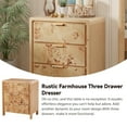 thumbnail image 4 of COZAYH 3 Drawer Dresser Natural Boho Solid Wood, 17” x 11.5” x 4.75”, 31.5 lb, 4 of 10