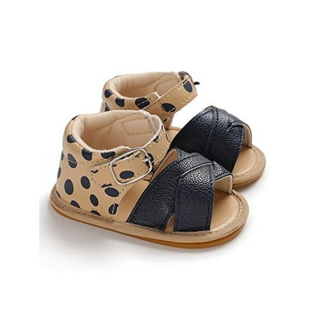 

Wayren USA Infant Baby Boys Girls Summer Sandals PU Leather Rubber Sole Toddler First Walker Shoes