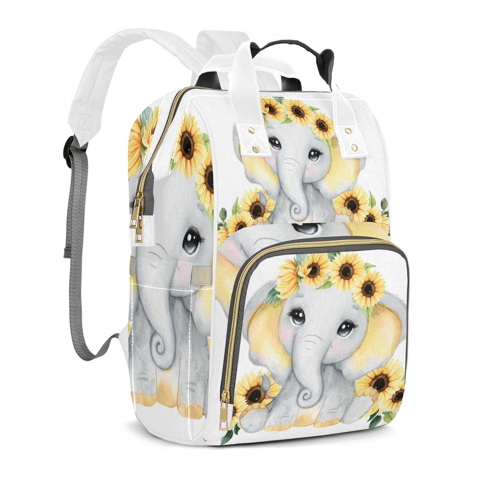 Elephant Diaper Backpack – Large Capacity, Insulated Baby Bottle Pocket, Multifunctional Mommy Bag for Boys & Girls