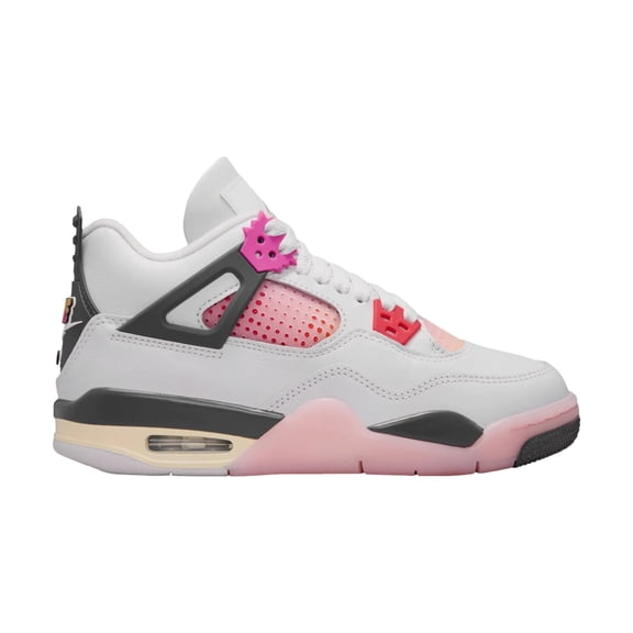 Nike Air Jordan 4 Retro Comic Off White / Fire Pink - Anthracite IO2361-100 Grade-School Size 6