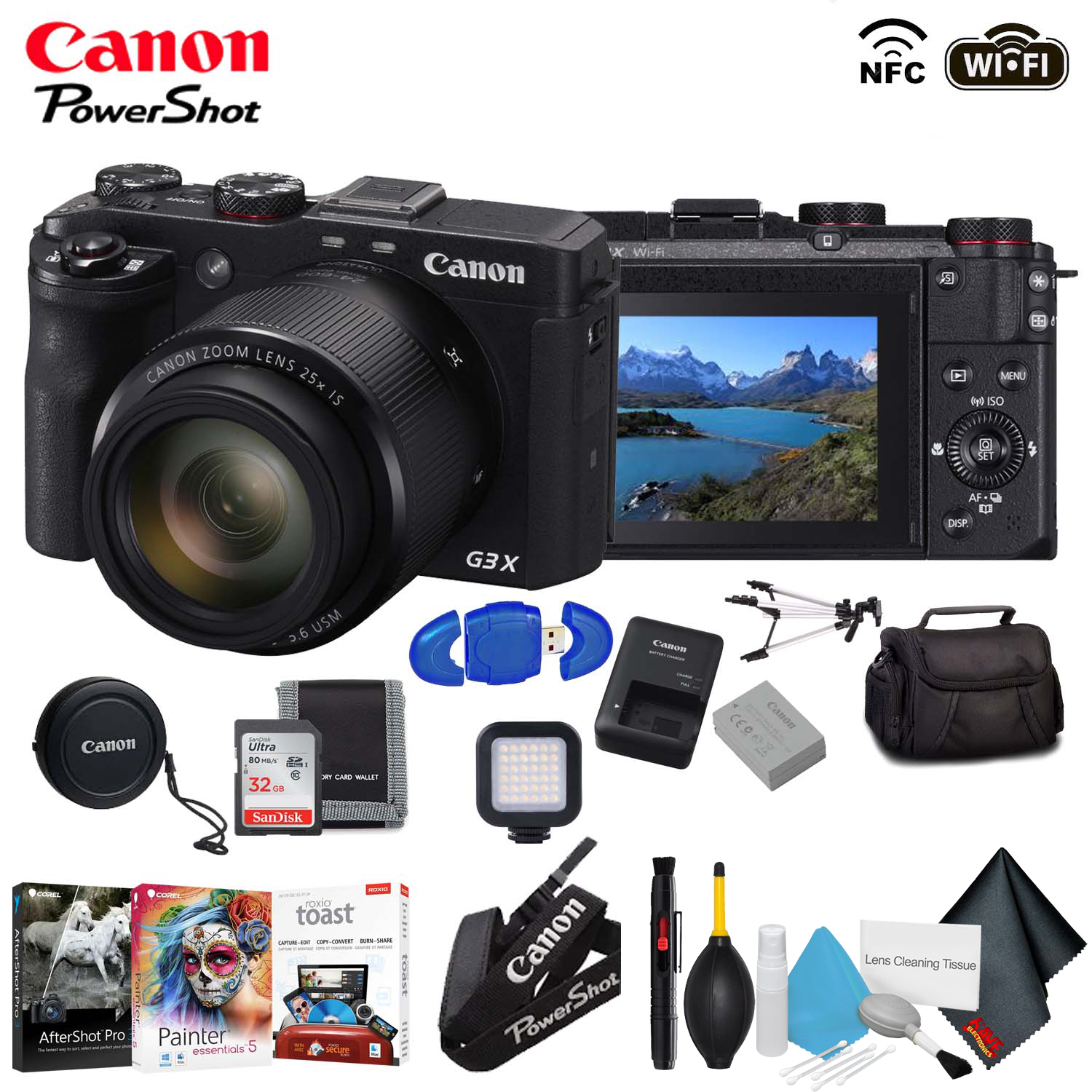 Canon Powershot G3 X Digital Camera Advanced Accessory Kit Walmart Com