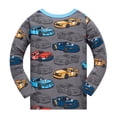thumbnail image 6 of WIBACKER 2-8Y Kids and Toddler Boys Long Sleeve Pajamas 2 Piece Pjs Set 100% Cotton Sleepwear Cartoon Cars Jammies, 6 of 10