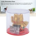 thumbnail image 3 of Gato De La Suerte Maneki Neko Con Energía Solar, Estatua De Gato De La Fortuna Con Brazo Ondeante De 2,36 X 2,17 X 2,17 Pulgadas Con Cubierta Transparente, Decoración Fengshui De, 3 of 7
