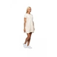 thumbnail image 2 of Women's Ruffle Hem Detailed Short Sleeve Dress, M, Beige, by Ambesonne, 2 of 3