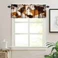 thumbnail image 2 of Cow Print Valances Curtain Farmhouse Animal Skin Animal Print Kitchen Windows Valances Rod Pocket Window Treatment Short Topper Curtains for Kitchen Living Room 1 Panel,54x18 inch, 2 of 4