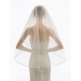 thumbnail image 3 of YooGuoGuo House 2 Tier Fingertip Length Wedding Bridal Veil With Comb X07, 3 of 6