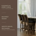 thumbnail image 2 of Maven Lane Pullman Counter Stool in Walnut Finish w/ Marksman Saddle Vegan Leather, 2 of 6