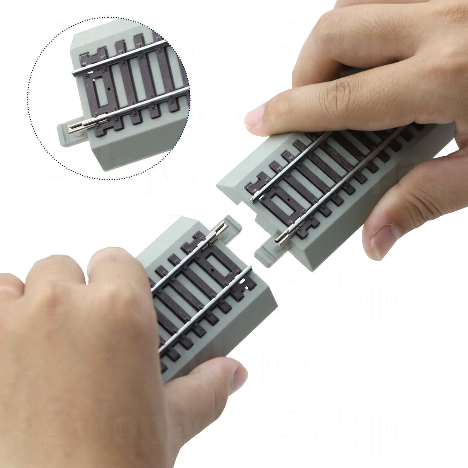HO Scale Nickel Silver Track with Wood Ties – Set of 4 Realistic Model Railroad Tracks- R4 66701