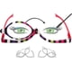 thumbnail image 4 of 2 Pack Magnifying Makeup Glasses Eye Make Up Spectacles Flip Down Lens Folding Cosmetic Womens Reading Glasses +2.50, 4 of 5