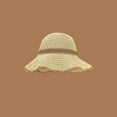 thumbnail image 2 of Women's Straw Sun Hat Wide Brim Boater Hat For Outdoor Beach Summer Fishing Gardening Breathable Lightweight, 2 of 5