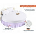 thumbnail image 2 of SGI Bedding Round Bed Skirt |Wrap Around Microfiber Bed Skirt | Fade Resistant, Wrinkle Free, Anti-static, Decorative, Extra Storage Space, Clutter-Free | 76" Diameter / 24" Drop, Lilac, 2 of 8