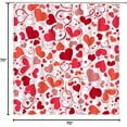 thumbnail image 6 of Valentines Day Shower Curtain Red Pink Heart Sweet Lover Couple Romantic Fabric Bathroom Decor Curtains with Hooks,Red Pink White, 6 of 6