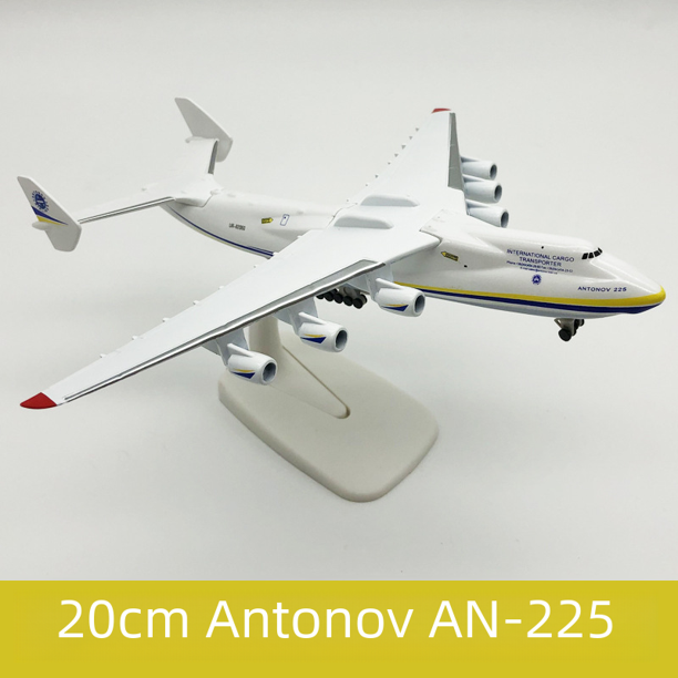 Modelo de avión de 20 cm, tren de aterrizaje, avión de transporte más grande desmontable, avión de transporte Anton 225 AN225