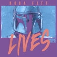 thumbnail image 2 of Girl's Star Wars: The Book of Boba Fett Lives Helmet Logo  Graphic Tee Purple Berry X Small, 2 of 4