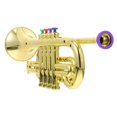 thumbnail image 1 of QUMIIRITY Trumpet Toy for Kids 1Pcs in Golden Color for Music Learning and Education, 1 of 8