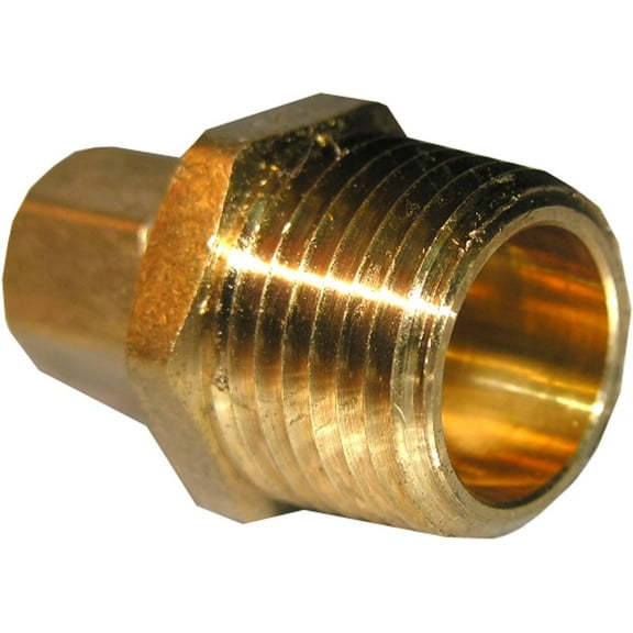 LASCO 17-6823 5/16-Inch Compression by 1/4-Inch Male Pipe Thread Brass Adapter