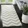 thumbnail image 4 of SAFAVIEH Chatham Jake Zigzag Stripes Wool Area Rug, Grey/Ivory, 10' x 14', 4 of 11