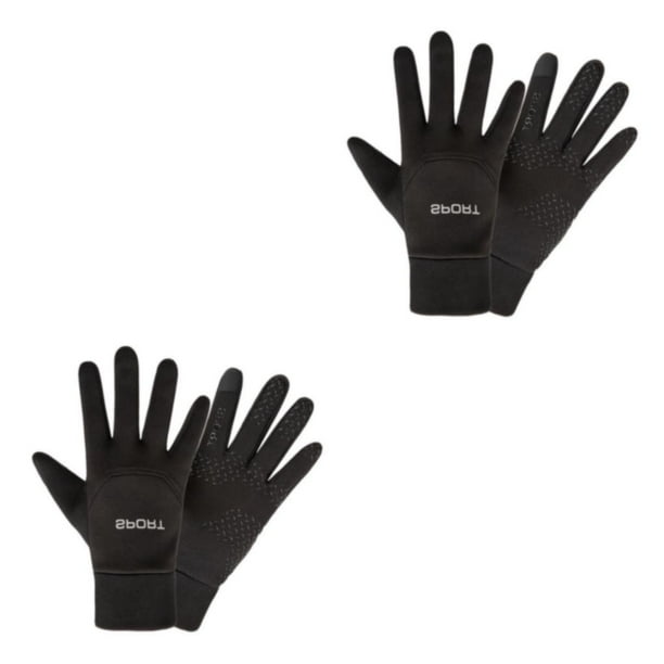 Qarigey Guantes cálidos de invierno para hombres - Manos tostadas en días de congelación Amplia aplicación negro L 2Conjunto