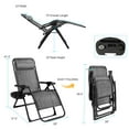 thumbnail image 2 of Costway 2 Pcs Fauteuils Inclinables Pliants Robustes pour Patio Gris, 2 of 9