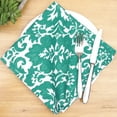 thumbnail image 2 of Madison Aqua Cotton Reversible Napkin, Set of 6, 2 of 5