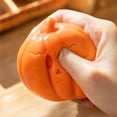 thumbnail image 6 of Halloween Pumpkin Squishy Toy, Orange Pumpkin Stress Ball Cracked Surface, Crunchy Sound Fidget Toy, Stress Relief Sensory Toy for Kids Adults, Party Favor Gift, 6 of 8