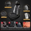 thumbnail image 3 of DIKSOAKR Rhinestone Seat Covers for Jeep Compass 2012-2024 2025,Glitter Crystal Premium Waterproof Leather Seat Protector Compatible Airbag Black,Full Set(2 Row 5 Seats), 3 of 7