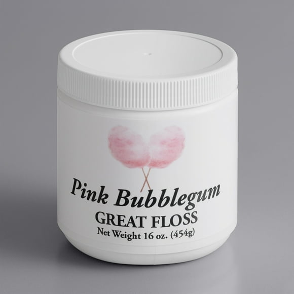Great Western Great Floss Contenant de 1 lb Concentré de Sucre pour Barbe à Papa Gomme Balloune Rose - 12/caisse