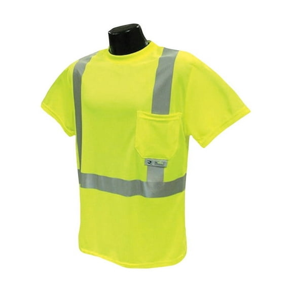 Radians Radwear Reflective Polyester Mesh Hi-Viz Safety Tee Shirt Fluorescent Green XXL 1 pk
