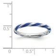 thumbnail image 5 of 925 Sterling Silver Stackable Expressions Twisted Blue Enameled Ring Size: 6; for Adults and Teens; for Women and Men, 5 of 5