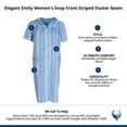 thumbnail image 5 of Elegant Emily  Snap Front Striped Duster Gown (Women), 5 of 5