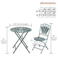 thumbnail image 4 of Alpine Corp BVK608A Peacock Feather Bistro Set - Table &amp; Two Chairs, 4 of 4