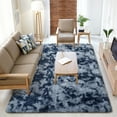 thumbnail image 6 of Lochas Fluffy Modern Area Rugs Tie-Dyed Rug for Kids Girls Room Nursery Home Decor Shag Soft Carpet,5'x8',Blue Gray, 6 of 7