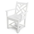 thumbnail image 3 of POLYWOOD Chippendale 5-Piece Round Arm Chair Dining Set - White, 3 of 5