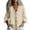 Beige, variant on Nmnitkp Long Sleeve Shirts for Women Cotton Linen Button Down Shirt Stand V Neck Roll Up Long Sleeve Loose Fit Casual Blouse for Fall Work Daily Loungewear Beige,S