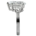 thumbnail image 5 of Womens Silver Rings High polished (no plating) 316L Stainless Steel Ring with AAA Grade CZ in Amethyst TK085, 5 of 5